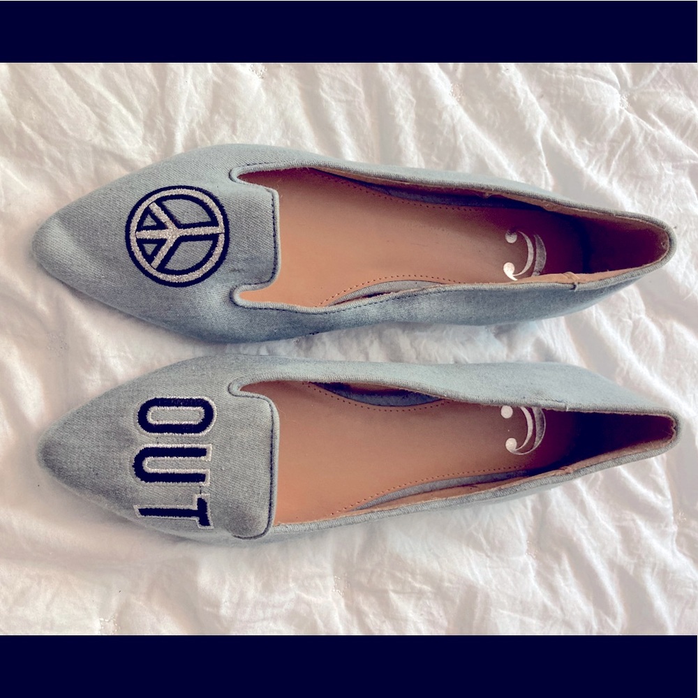 Women’s flats. Peace-out